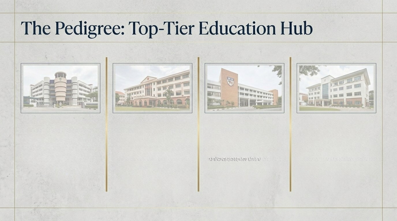 Top-tier education hub — nearby schools