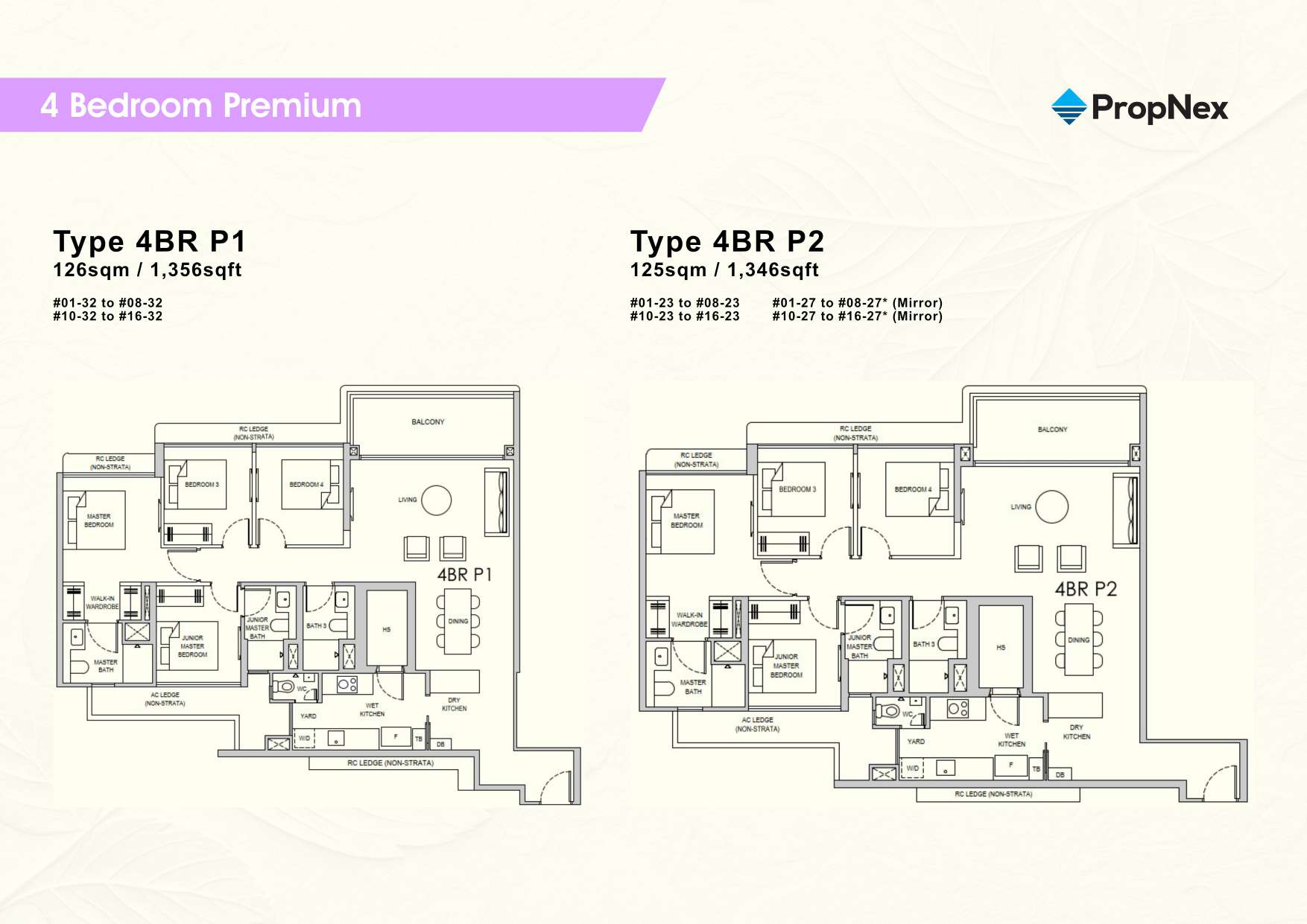 4BR Premium (1,346 sqft) floor plan