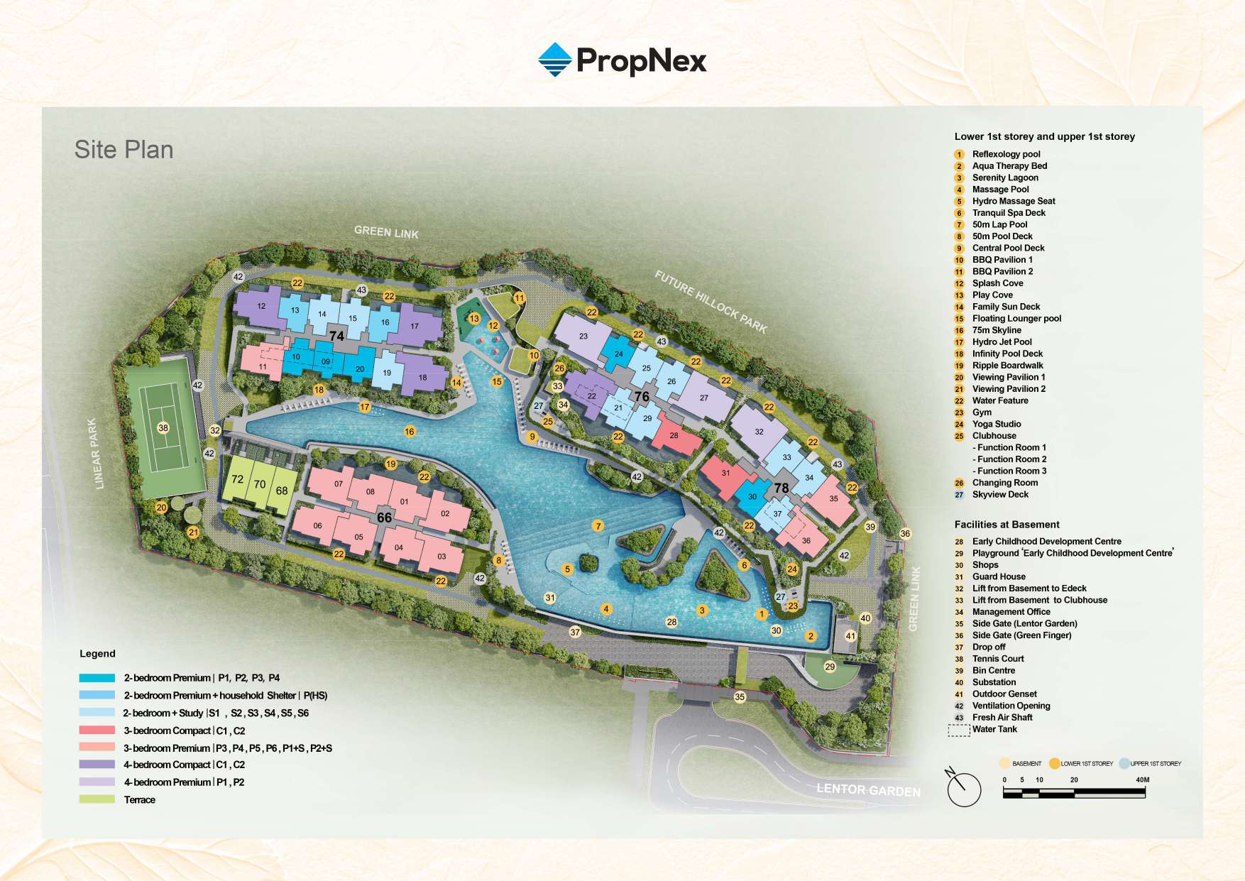 Lentor Gardens Residences site plan