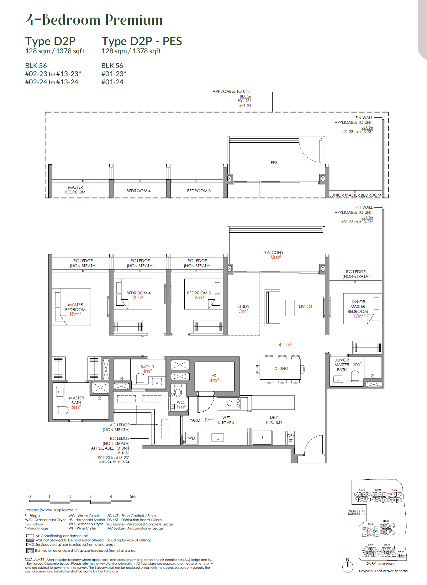 4-Bedroom Premium (D2P) floor plan