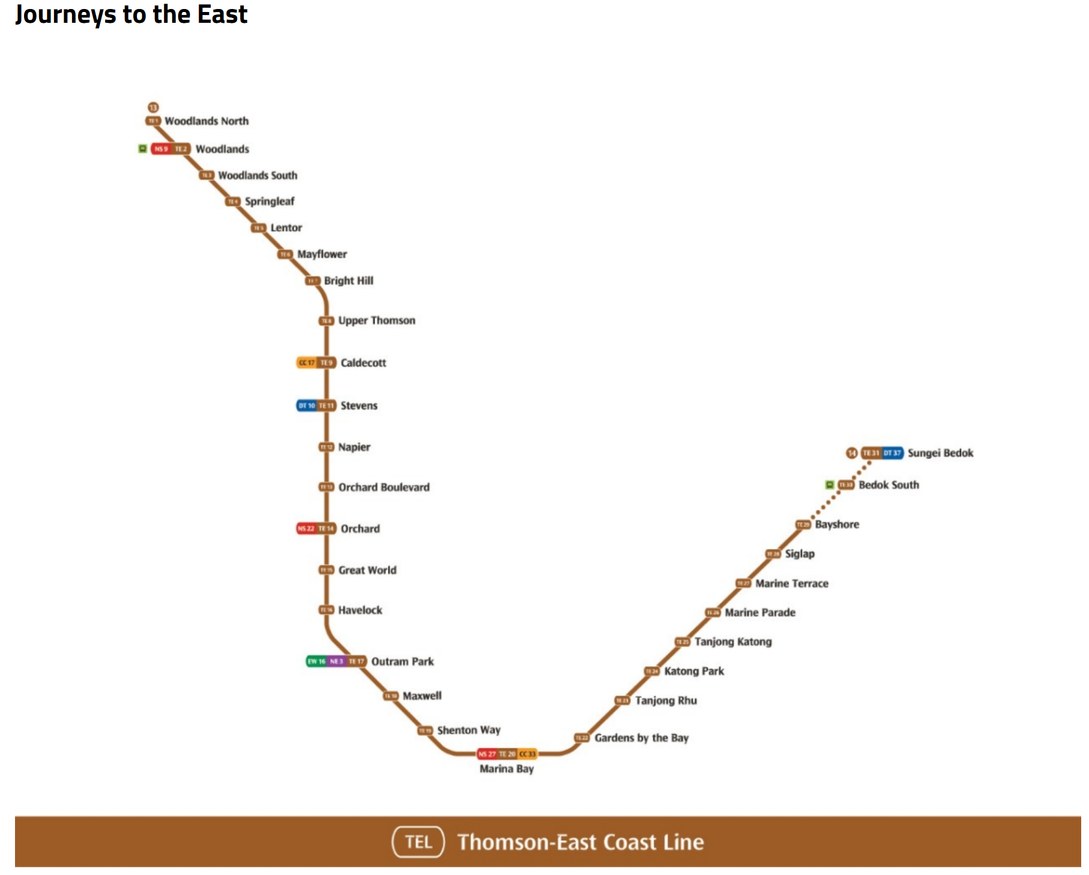 Thomson-East Coast Line — direct links to Orchard, Marina Bay & CBD