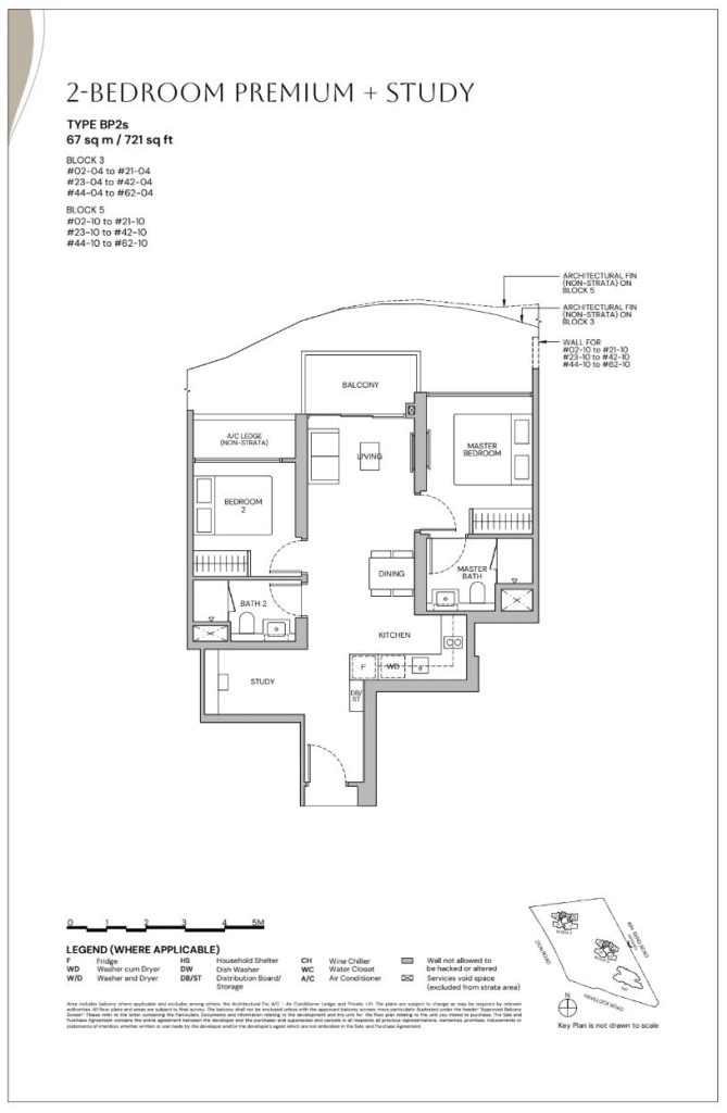 2-Bedroom Premium + Study floor plan
