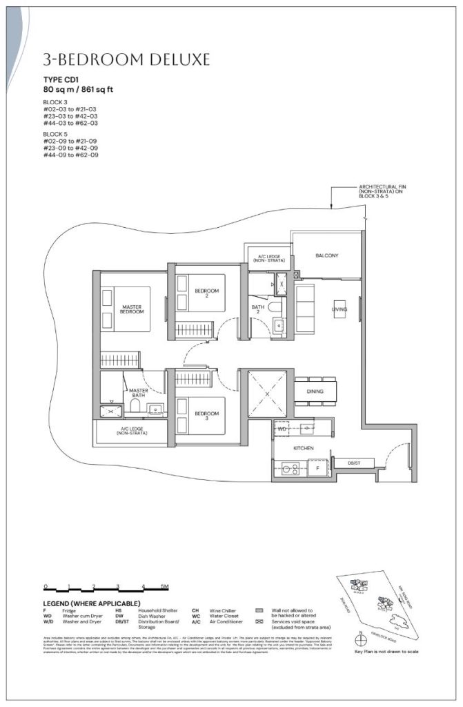3-Bedroom Delux floor plan