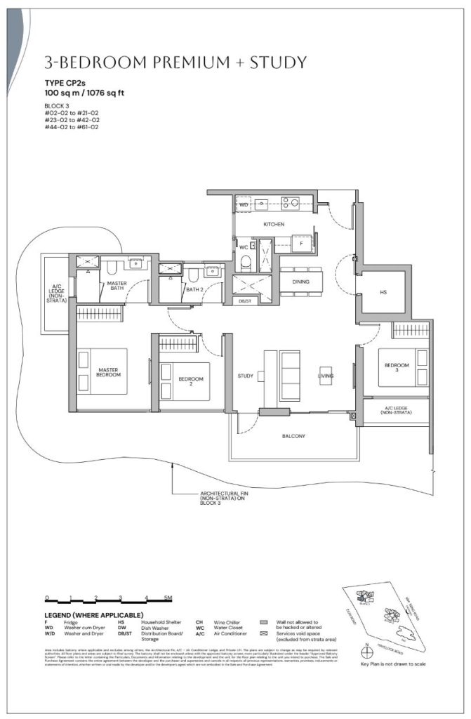 3-Bedroom Premium + Study (2) floor plan