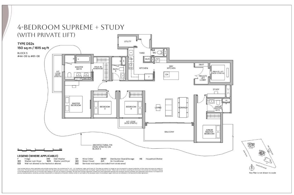 4-Bedroom Supreme + Study floor plan